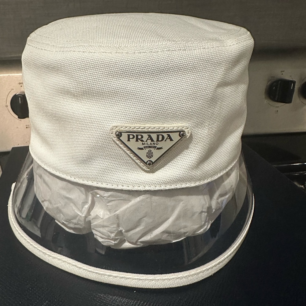 Prada Canvas and PVC Bucket Hat